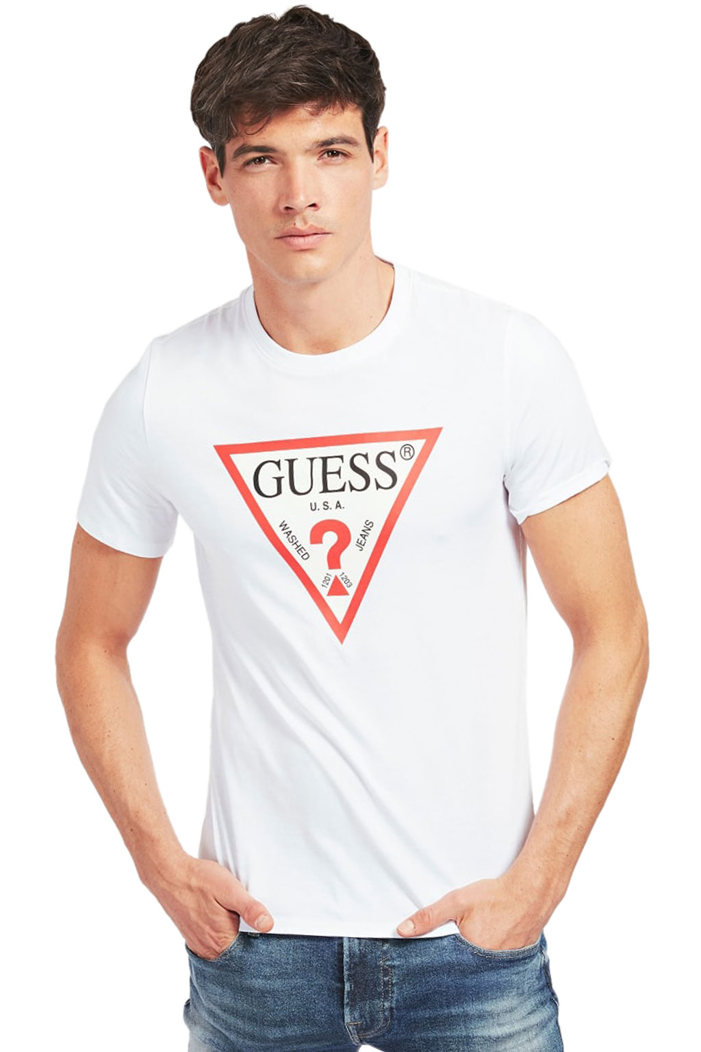 GUESS TRIANGLE LOGO T-SHIRT ΑΝΔΡIKO 