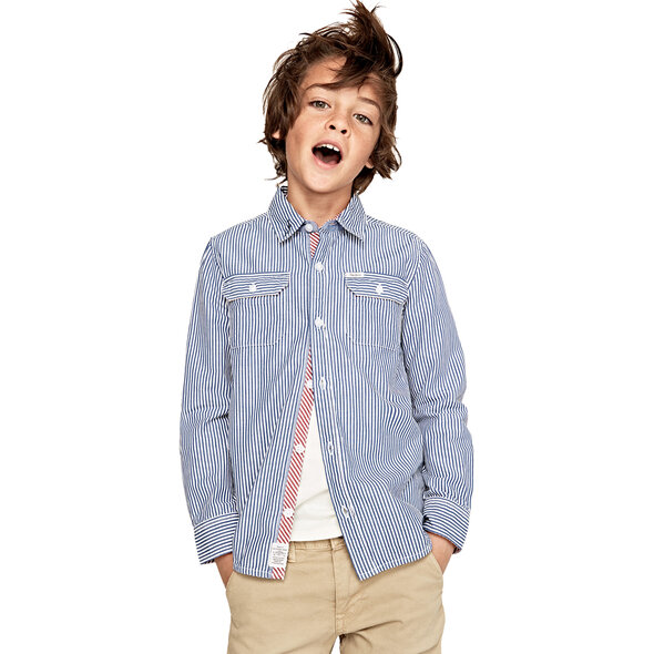 PEPE JEANS MILTON ΠΑΙΔΙΚΟ ΡΙΓΕ ΠΟΥΚΑΜΙΣΟ PB300980-551