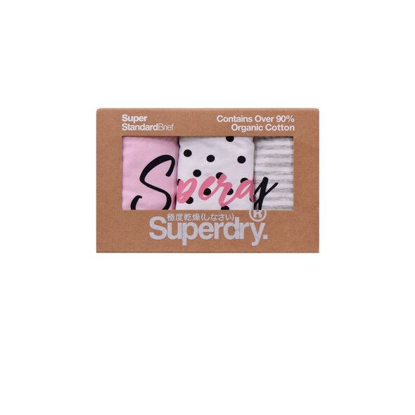 SUPERDRY SUPER STANDARD BRIEFS 3-PACK ΕΣΩΡΟΥΧA ΓΥΝΑΙΚEIA W3110103A-5BZ