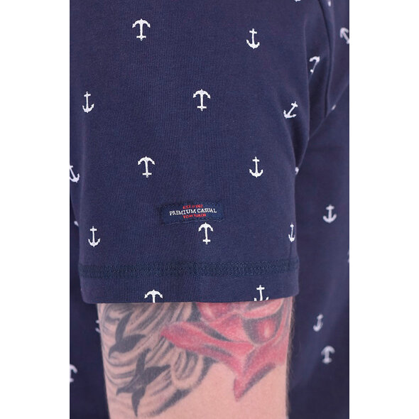 TOM TAILOR ΜΠΛΟΥΖΑ ΑΝΔΡΙΚΗ ΜΕ HARBOUR MINIMAL PRIΝΤ 1024571-10302
