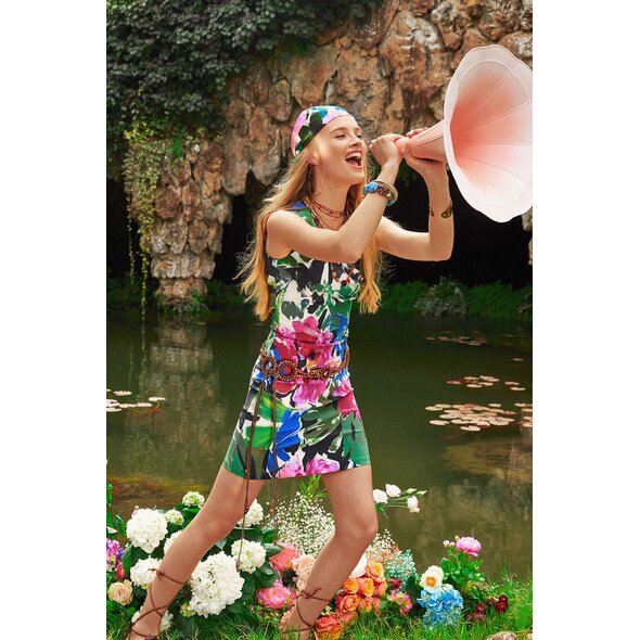 DESIGUAL 'HONOLULU' MINI FLORAL ΦΟΡΕΜΑ ΓΥΝΑΙΚEIO 21SWVW52-9019