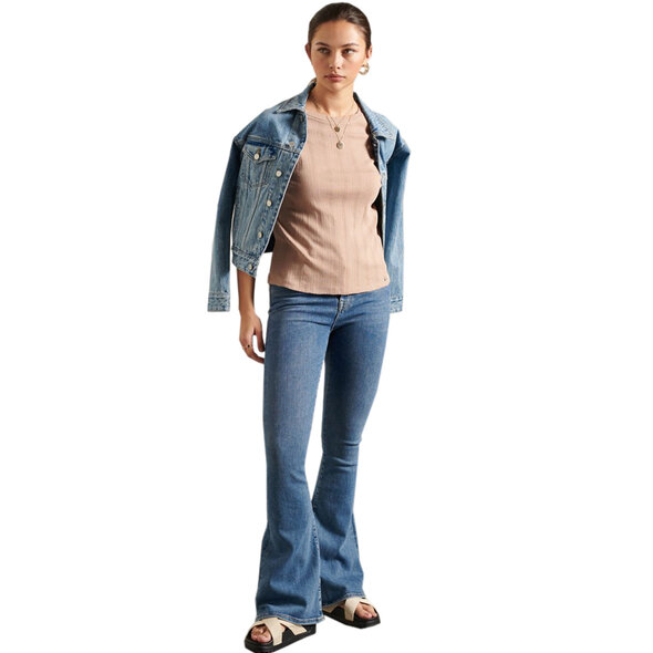 SUPERDRY ΜΠΛΟΥΖΑ ΓΥΝΑΙΚEIA ΜΕ ΚΕΝΤΗΜΑΤΑ ΣΤΑ ΜΑΝΙΚΙΑ W6010814A-F38