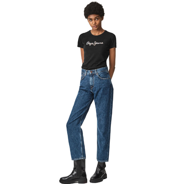 PEPE JEANS 'DORITA' T-SHIRT ΓΥΝΑΙΚEIO ME GEM LOGO PL504624-999