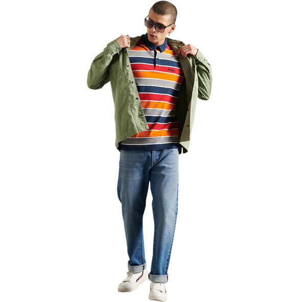 SUPERDRY ACADEMY ΡΙΓΕ POLO ΜΠΛΟΥΖΑ ΑΝΔΡIKH M1110222A-5FQ