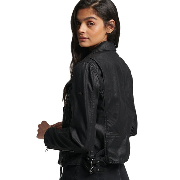 SUPERDRY VINTAGE COATED BIKER ΜΠΟΥΦΑΝ ΓΥΝΑΙΚEIO W5011163A-02A