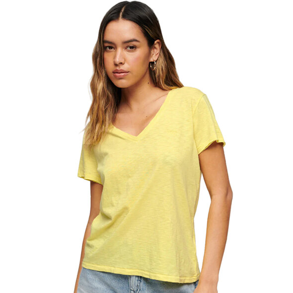 SUPERDRY SLUB EMBROIDERED V-NECK ΜΠΛΟΥΖΑ ΓΥΝΑΙΚEIA W1011181A-8CW