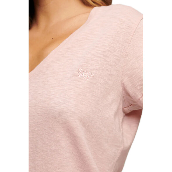 SUPERDRY SLUB EMBROIDERED V-NECK ΜΠΛΟΥΖΑ ΓΥΝΑΙΚEIA W1011181A-HSU