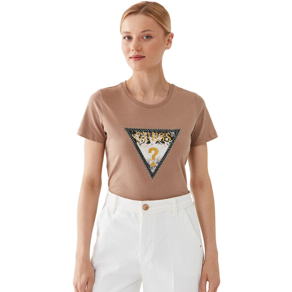 GUESS ΜΠΛΟΥΖΑ ΓΥΝΑΙΚEIA ME ANIMAL TRIANGLE LOGO W3YI41I3Z14-G1DQ