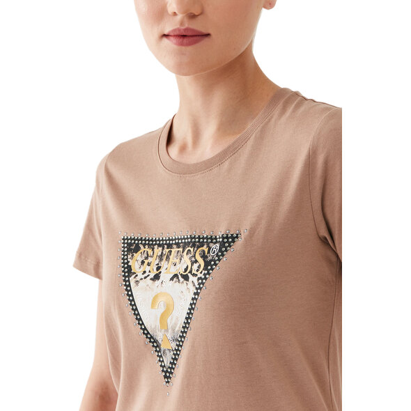 GUESS ΜΠΛΟΥΖΑ ΓΥΝΑΙΚEIA ME ANIMAL TRIANGLE LOGO W3YI41I3Z14-G1DQ