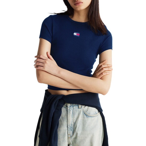 TOMMY HILFIGER TJW SLIM RIB ΜΠΛΟΥΖΑ ΓΥΝΑΙΚEIA DW0DW20463-C1G