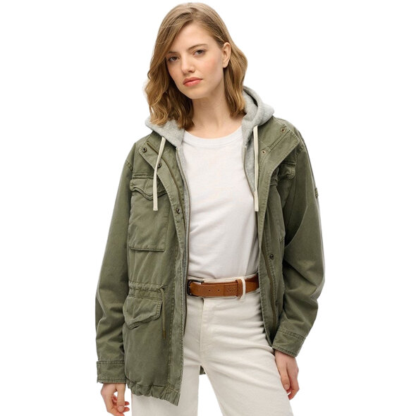SUPERDRY JERSEY HOODED MILITARY ΜΠΟΥΦΑΝ ΓΥΝΑΙΚΕΙΟ W5011918A-8TQ