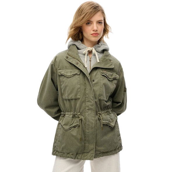 SUPERDRY JERSEY HOODED MILITARY ΜΠΟΥΦΑΝ ΓΥΝΑΙΚΕΙΟ W5011918A-8TQ