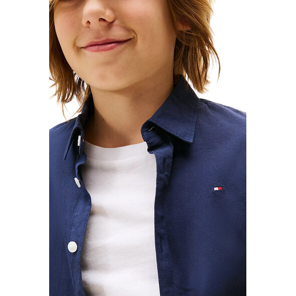 TOMMY HILFIGER STRETCH POPLIN ΠΑΙΔΙΚΟ ΠΟΥΚΑΜΙΣΟ ΑΓΟΡΙ KB0KB06965-C87