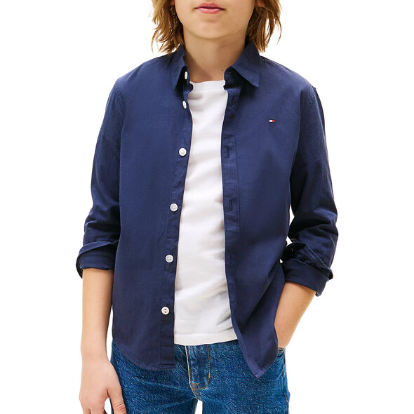 TOMMY HILFIGER STRETCH POPLIN ΠΑΙΔΙΚΟ ΠΟΥΚΑΜΙΣΟ ΑΓΟΡΙ KB0KB06965-C87