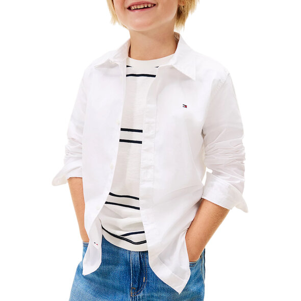 TOMMY HILFIGER STRETCH POPLIN ΠΑΙΔΙΚΟ ΠΟΥΚΑΜΙΣΟ ΑΓΟΡΙ KB0KB06965-YBR