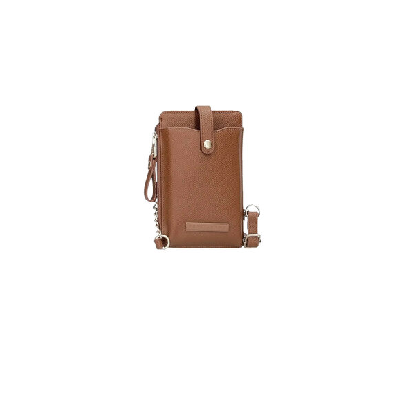 PEPE JEANS 'ELIA' ΠΟΡΤΟΦΟΛΙ ΜΕ ΘΗΚΗ ΚΙΝΗΤΟΥ 7945032-BROWM