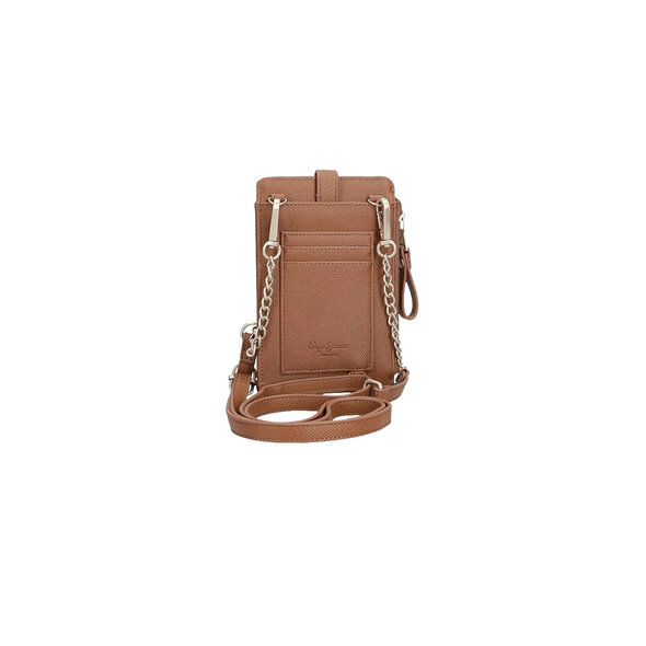 PEPE JEANS 'ELIA' ΠΟΡΤΟΦΟΛΙ ΜΕ ΘΗΚΗ ΚΙΝΗΤΟΥ 7945032-BROWM