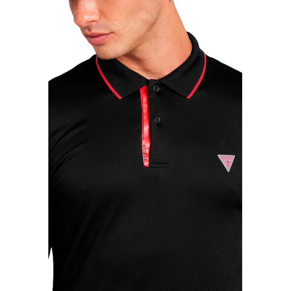GUESS TECH STRETCH POLO ΜΠΛΟΥΖΑ ΑΝΔΡIKH M4YP13KCBM0-JBLK