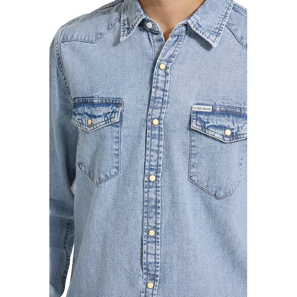 GUESS SLIM DENIM ΠΟΥΚΑΜΙΣΟ ΑΝΔΡΙΚΟ M5RH55D5M82-GJER