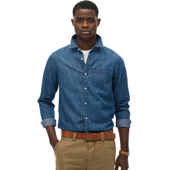 SUPERDRY ESSENTIALS DENIM ΠΟΥΚΑΜΙΣΟ ΑΝΔΡΙΚΟ M4011065A-MB9