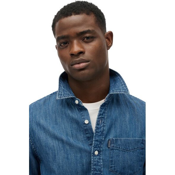 SUPERDRY ESSENTIALS DENIM ΠΟΥΚΑΜΙΣΟ ΑΝΔΡΙΚΟ M4011065A-MB9