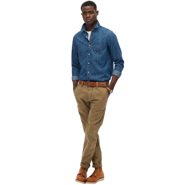 SUPERDRY ESSENTIALS DENIM ΠΟΥΚΑΜΙΣΟ ΑΝΔΡΙΚΟ M4011065A-MB9
