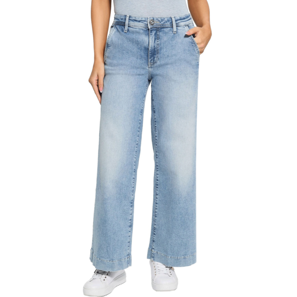 GUESS 'ZOYA' WIDE CROP DENIM ΠΑΝΤΕΛΟΝΙ ΓΥΝΑΙΚΕΙΟ W5RA1LD5L71-BELT