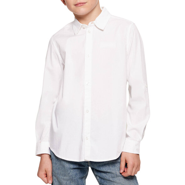 GUESS ΠΑΙΔΙΚΟ POPLIN ΠΟΥΚΑΜΙΣΟ ΑΓΟΡΙ L3YH04WE5W0-G011