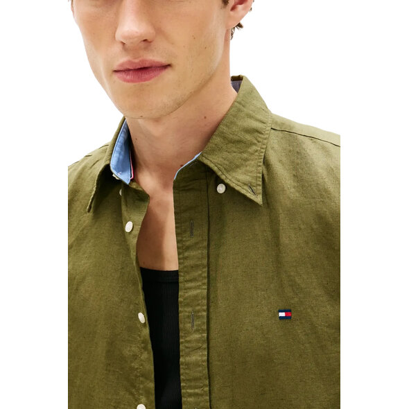 TOMMY HILFIGER  LINEN BLEND SOLID ΠΟΥΚΑΜΙΣΟ ΑΝΔΡΙΚΟ MW0MW42450-MSX
