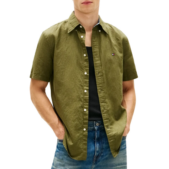 TOMMY HILFIGER  LINEN BLEND SOLID ΠΟΥΚΑΜΙΣΟ ΑΝΔΡΙΚΟ MW0MW42450-MSX