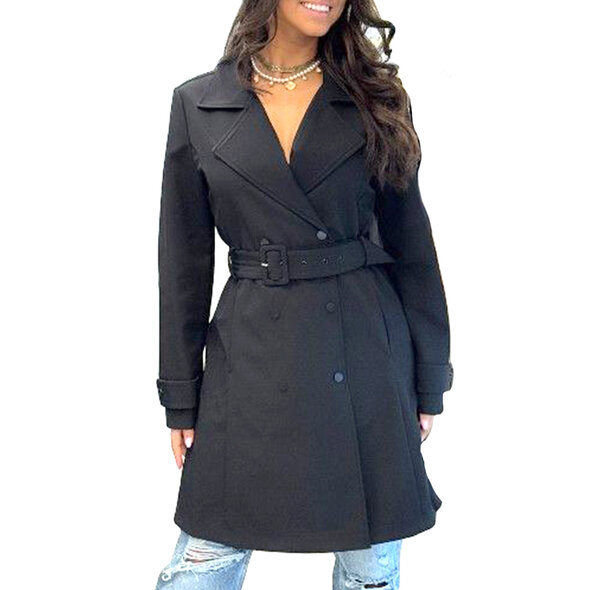 GUESS 'DILETTA' 2 IN 1 TRENCH ΚΑΠΑΡΝΤΙΝΑ ΓΥΝΑΙΚΕΙΑ W6RL53WL942-JBLK