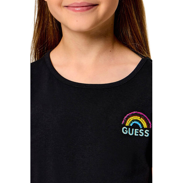 GUESS CROP ΠΑΙΔΙΚΗ ΜΠΛΟΥΖΑ ΚΟΡΙΤΣΙ J6GI10K6YW4-JBLK