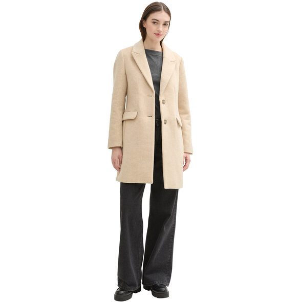 TOM TAILOR FITTED ΠΑΛΤΟ ΓΥΝΑΙΚΕΙΟ 1042882-LIGHT CAMEL MELANGE
