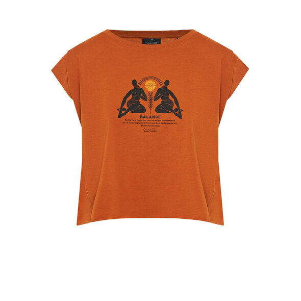 FUNKY BUDDHA ΜΠΛΟΥΖΑ ΓΥΝΑΙΚΕΙΑ FBL013-127-04-SPICY PUMPKIN