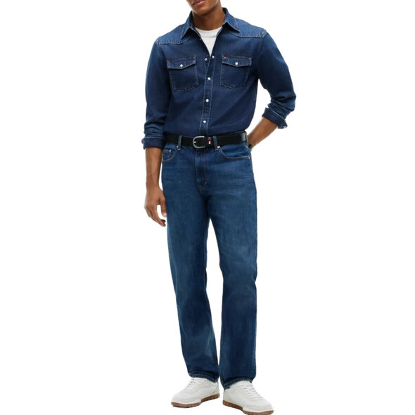 TOMMY HILFIGER 'WESTERN' DENIM ΠΟΥΚΑΜΙΣΟ ΑΝΔΡΙΚΟ DM0DM23697-1BK