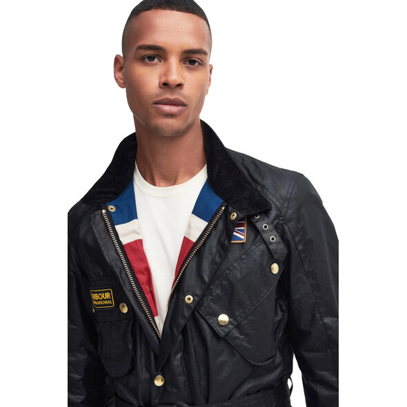 BARBOUR INTERNATIONAL 'UNION JACK' WAX JACKET ΑΝΔΡΙΚΟ MWX0068-BK91