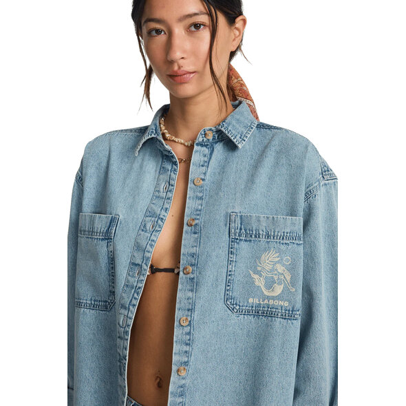 BILLABONG 'DOWN THE COAST' DENIM ΠΟΥΚΑΜΙΣΟ ΓΥΝΑΙΚΕΙΟ EBJWT00122-BLB0