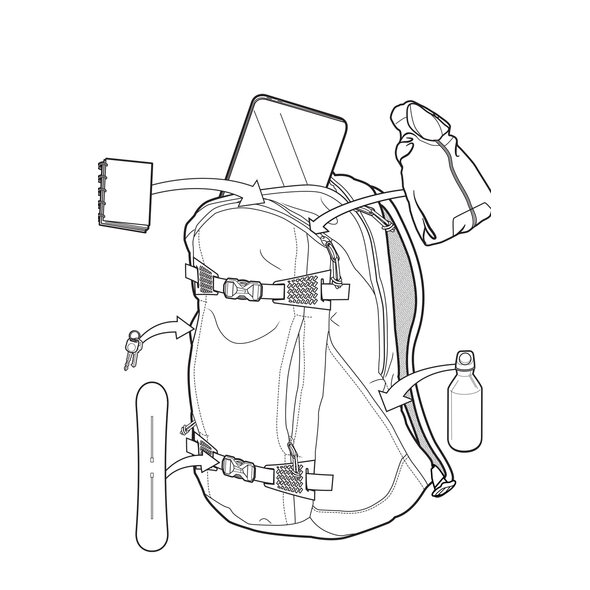 BURTON BAGS DAY HIKER 25L ΤΣΑΝΤΑ ΑΝΔΡΙΚΗ 152861-A04