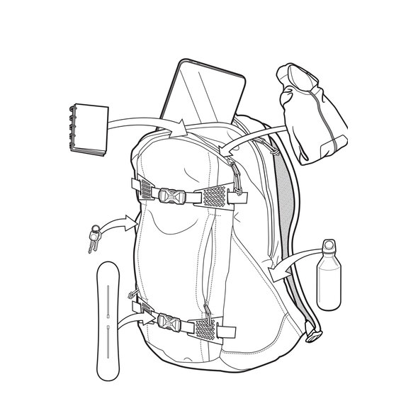 BURTON BAGS DAY HIKER 25L ΤΣΑΝΤΑ ΑΝΔΡΙΚΗ 152861-E5N