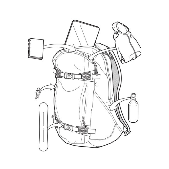 BURTON BAGS DAY HIKER 25L ΤΣΑΝΤΑ ΑΝΔΡΙΚΗ 152861-E9K