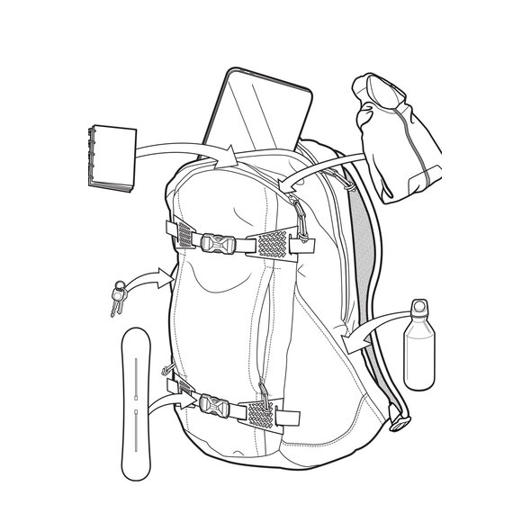 BURTON BAGS DAY HIKER 25L ΤΣΑΝΤΑ ΑΝΔΡΙΚΗ 152861-E9W