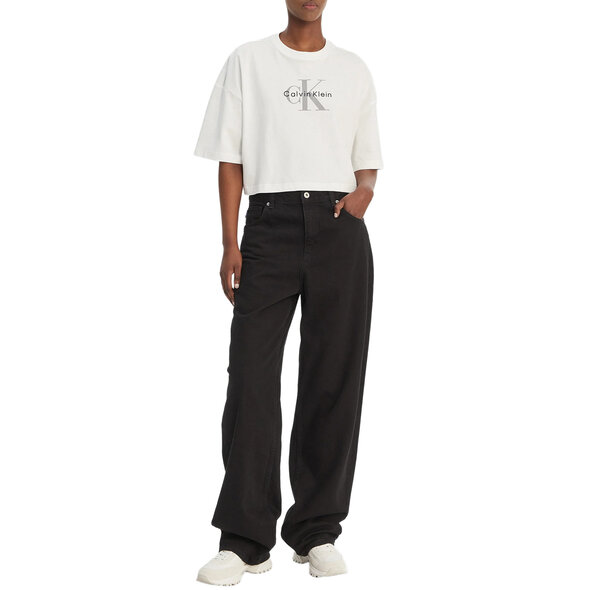 CALVIN KLEIN BOXY CROP MONOLOGO ΜΠΛΟΥΖΑ ΓΥΝΑΙΚΕΙΑ LV047F828G-YAF