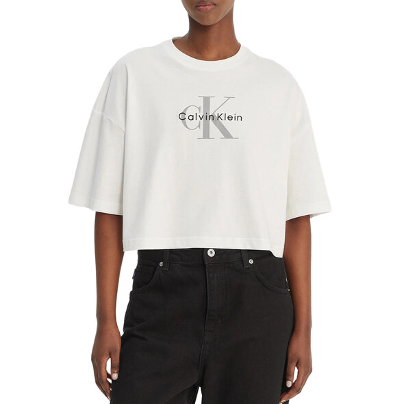 CALVIN KLEIN BOXY CROP MONOLOGO ΜΠΛΟΥΖΑ ΓΥΝΑΙΚΕΙΑ LV047F828G-YAF