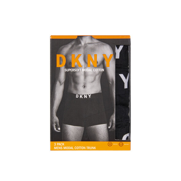 DKNY UNDERWEAR 'NEW YORK' 3-PACK TRUNKS ΕΣΩΡΟΥΧA ΑΝΔΡIKA U56500-BLACK-WHITE-GREYMARL