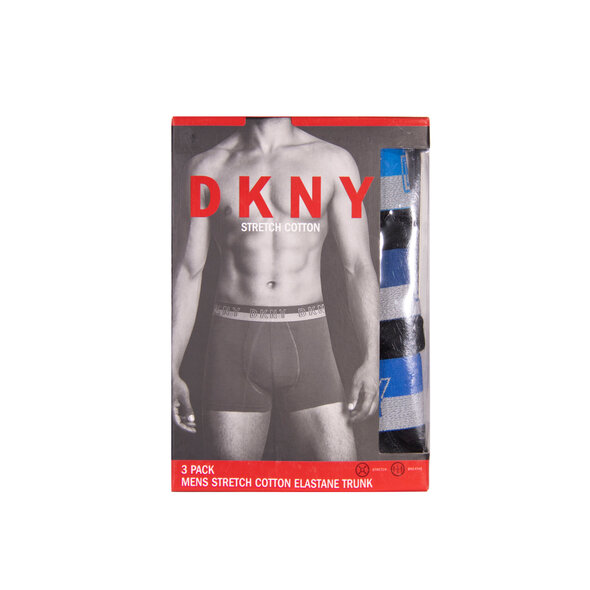 DKNY UNDERWEAR 'CHICAGO' 3-PACK TRUNKS ΕΣΩΡΟΥΧA ΑΝΔΡIKA U56507-BLACK
