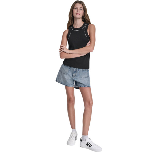 DKNY 'DOME STUDS' ΜΠΛΟΥΖΑ ΓΥΝΑΙΚΕΙΑ DJ5T1694-BLK