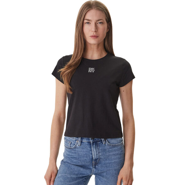 DKNY RHINESTONE LOGO ΜΠΛΟΥΖΑ ΓΥΝΑΙΚΕΙΑ DJ6T1740-BSV