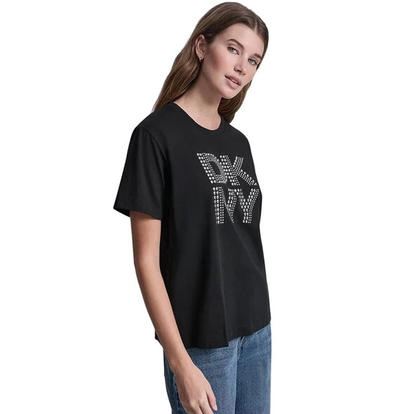 DKNY RHINESTONE LOGO RELAXED ΜΠΛΟΥΖΑ ΓΥΝΑΙΚΕΙΑ DJ6T1741-BSV