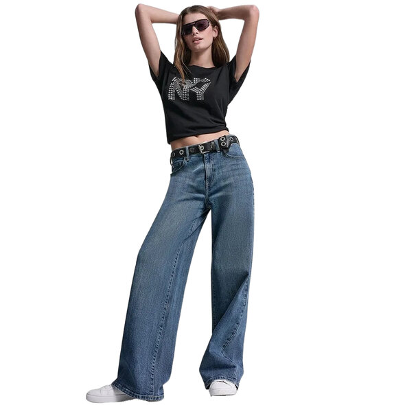 DKNY RHINESTONE LOGO RELAXED ΜΠΛΟΥΖΑ ΓΥΝΑΙΚΕΙΑ DJ6T1741-BSV