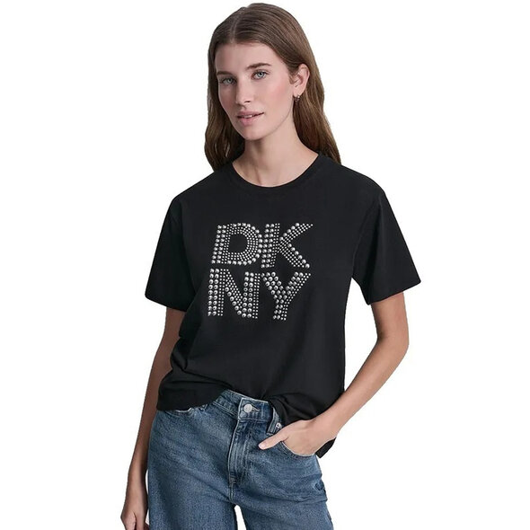 DKNY RHINESTONE LOGO RELAXED ΜΠΛΟΥΖΑ ΓΥΝΑΙΚΕΙΑ DJ6T1741-BSV